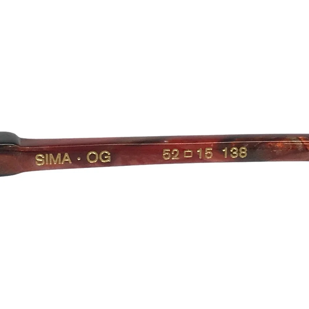 Etnia Barcelona Eyeglasses Frames SIMA OG Orange Black Dark Clear 52-15-138